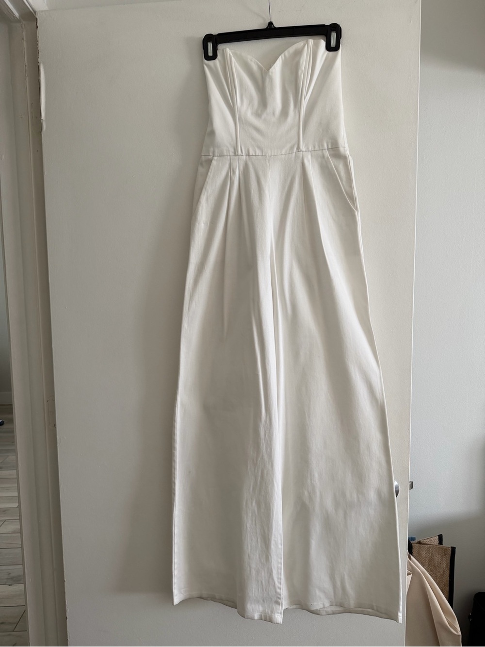 Strapless White Maxi Dress